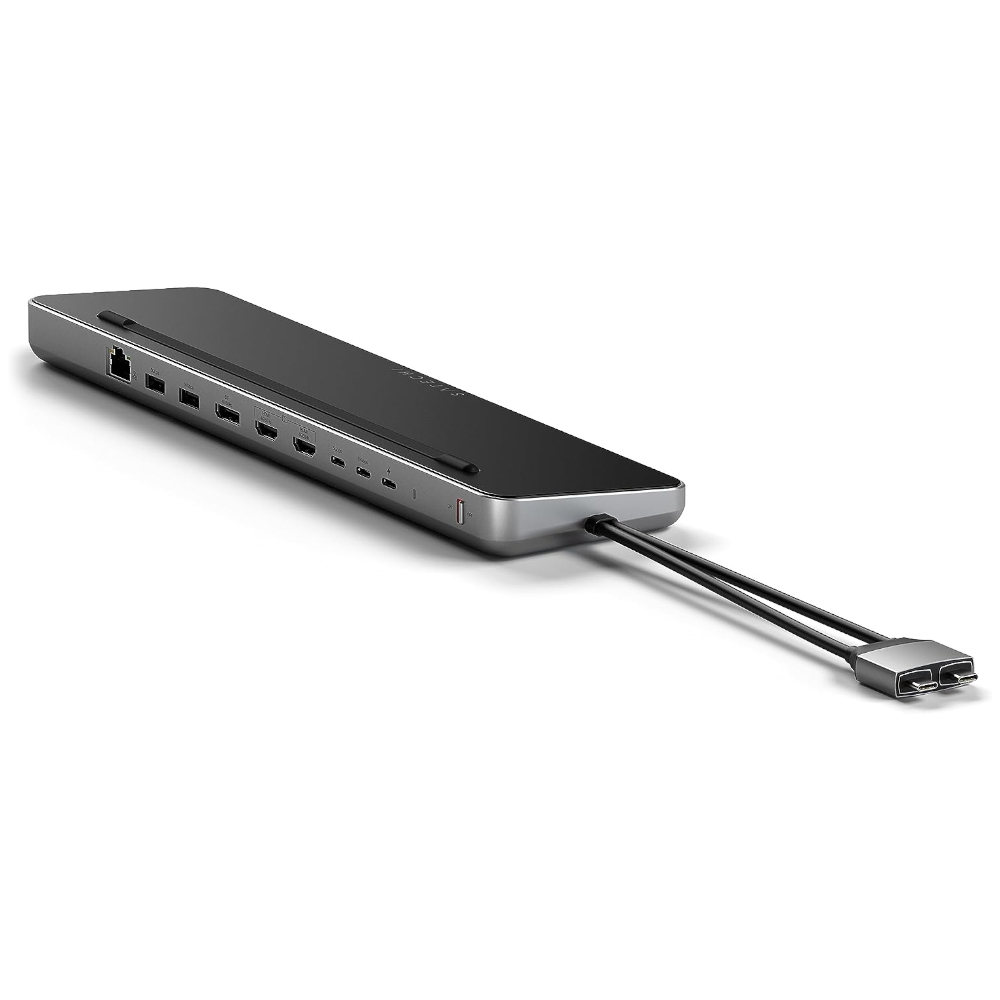 Satechi Dual Dock Stand on a white background.